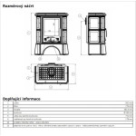 Kachlová kamna ABX Bavaria s výměníkem, kachlový sokl bordó